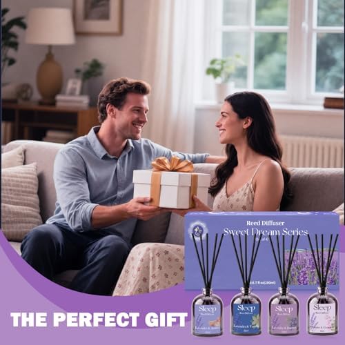 STRN Reed Diffuser Set, Lavender Essential Oil for Sleep, 6.7 FL Oz