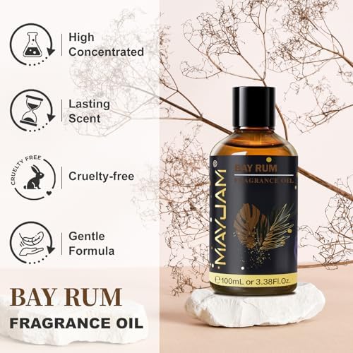 MAYJAM Bay Rum Fragrance Oil Essential Oils for Diffusers, 100ML/3.38FL.OZ