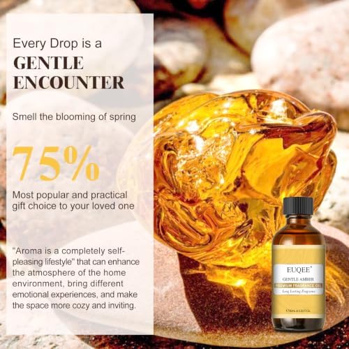 EUQEE Gentle Amber Fragrance Oil for Diffuser 2.02 Fl oz/ 60ml
