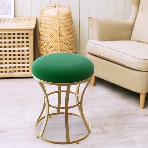 Vanity Chair, Small Velvet Vanity Stool & Ottoman Bench for Bathroom, Dorm
