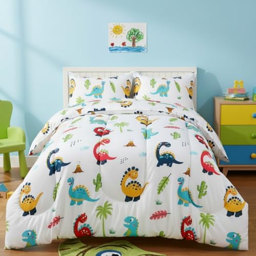 Utopia Bedding 3 Pc Kids Twin Comforter Set, Dinosaur