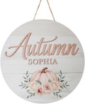 Personalized Baby Name Signs for Nursery, Pumpkin Sign for Baby Door Decor, Newborn Gifts for Girl, Girls Nursery Wall Bedroom Decorations, Mother's Day Gifts for New Mom Dad Gift