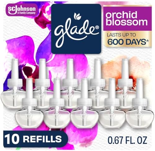 Glade PlugIns Air Freshener Refills, Orchid Blossom, 10 Count