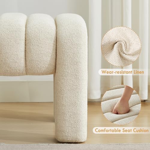 63" End of Bed Bench, Upholstered Bench for Bedroom end of Bed
