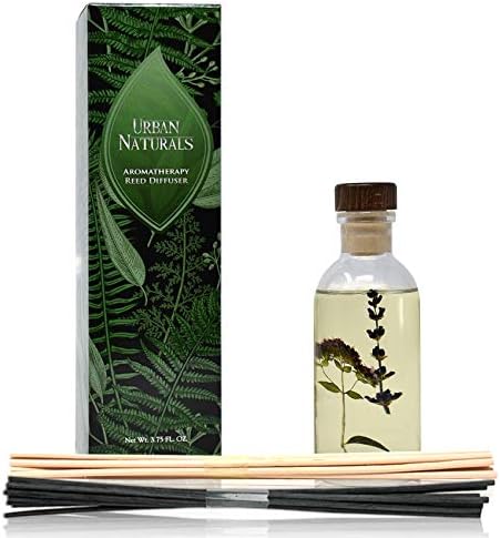 Urban Naturals Garden Lavender Reed Diffuser Oil Set with Reed Sticks – Calming, Herbal Fragrance - Made in The USA