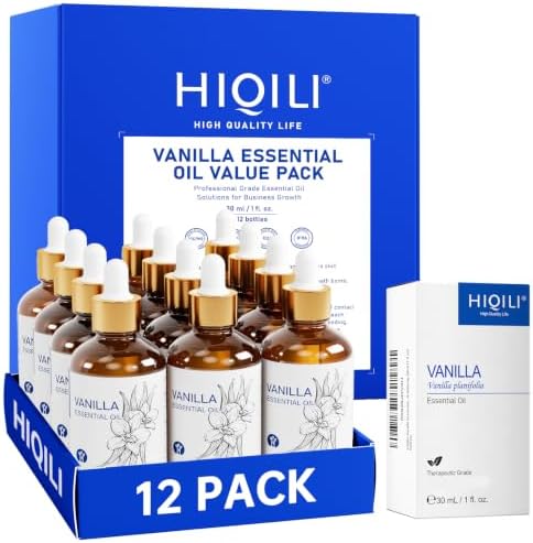 HIQILI Vanilla Essential Oil Set, Value Pack for Family, Business Supply