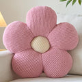 Flower Pillow, Decorative Throw Pillow for Couch, Cute Decor Pillows for Bed, Aesthetic Flower Shaped Pillow Fun Cushion (Pink, 14.9 Inches)