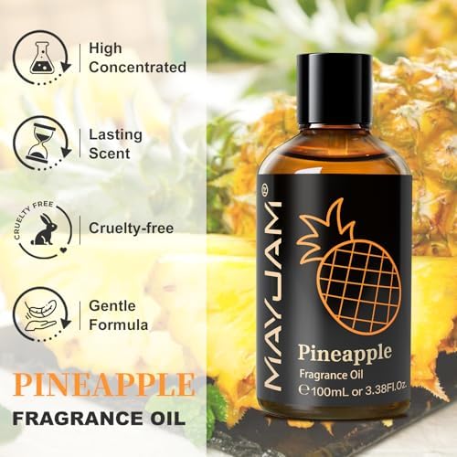 MAYJAM Pineapple Fragrance Oil for Diffusers for Home, 3.38FL.OZ