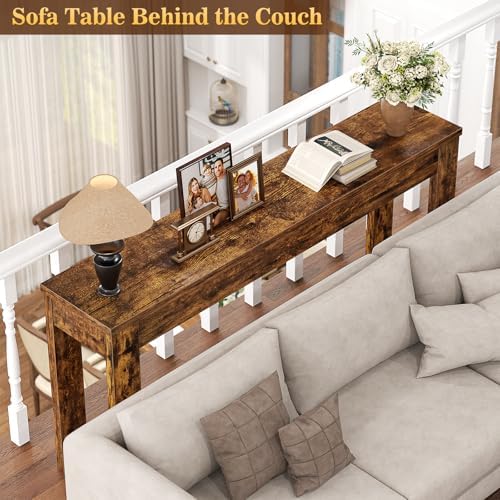 Armocity Console Table for Entryway, 47" Farmhouse Sofa Tables Narrow Long
