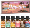 ARVIDSSON Hawaii Fragrance Oil Set, Summer Essential Oils for Diffuser, Tropical Scent Oils - Sunset Breeze, Coconut Coast, Gild Pineapple, Tropical Citrus, Iced Watermelon, Tanderine Mojito