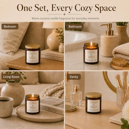 6-Pack Scented Candles for Home Scented - Candles Gift Set for Women