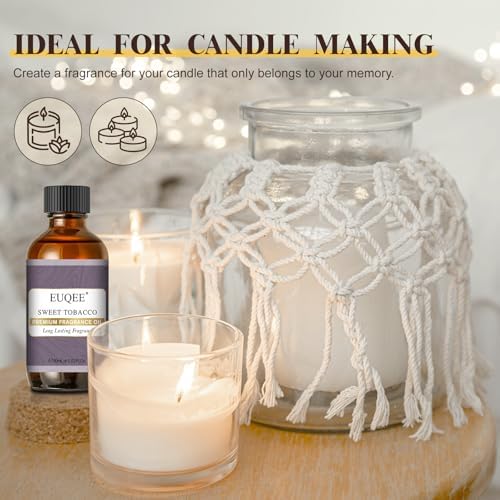 EUQEE Sweet Tobacco Fragrance Oil 2.02 Fl oz for Candle Making(60ml)
