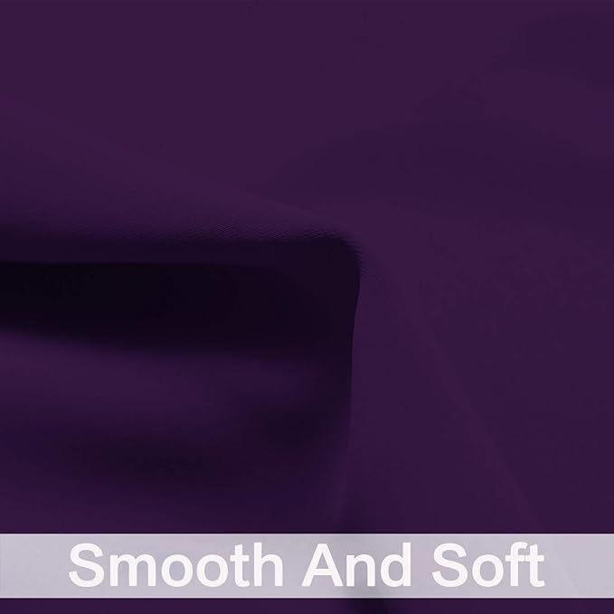 Yakamok Room Darkening Curtains 52x45 inch Length Purple-Living Room | 2 panels - Image 3