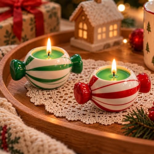 Green Tealight Candles 80 Pack, 4 Hour Unscented Tea Lights for Christmas