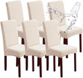Genina Waterproof Dining Chair Covers Set of 6 Parsons Chair Slipcovers