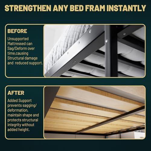 Treaton, 0.68-Inch Heavy Duty Horizontal Wooden Bunkie Board/Bed Slats, 72" x 39", Beige