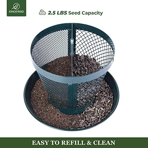 Kingsyard Rain-Resistant Metal Mesh Bird Feeder for Outdoor Hanging