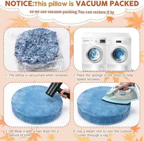 GlikCeil 8 Pcs Round Floor Pillow Cushions for Kids Classroom 15'' Soft Flexible Seating Classroom Elementary Extra Thick Floor Cushions for Daycare Kindergarten Reading Corner Library (Advanced Boho)