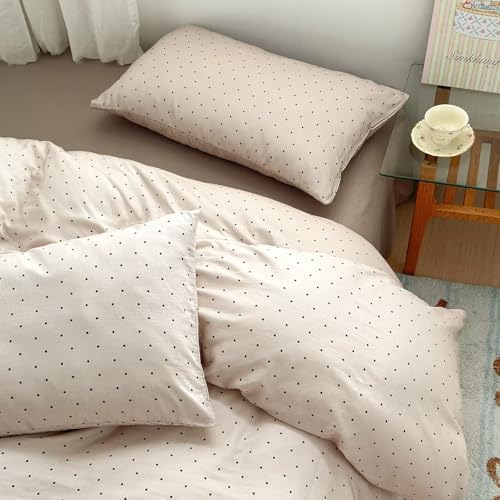 Polka Dot Cotton Duvet Cover Twin XL 68"×90",100% Cotton Bedding