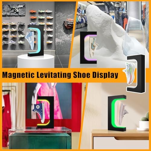 YUZP Levitating Shoe Display Floating Sneaker Stand (Black colored lights)