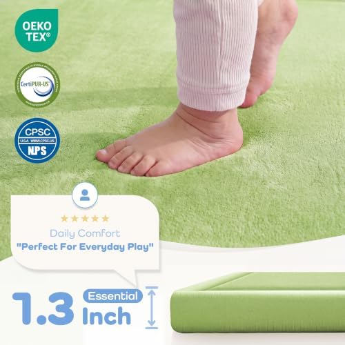 1.3" Thick Baby Play Mat for Floor,28x72 Bedside Rugs, Non-Slip