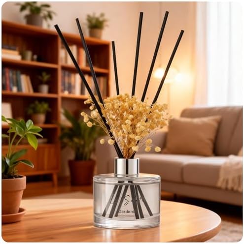 Gardenia Reed Diffuser Set with Sticks, 6.7 fl oz / 200 ml