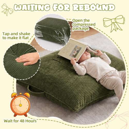 3 in 1 Kids Bean Bag Chair, Comfy Floor Sofa Chairs with Removed Cover