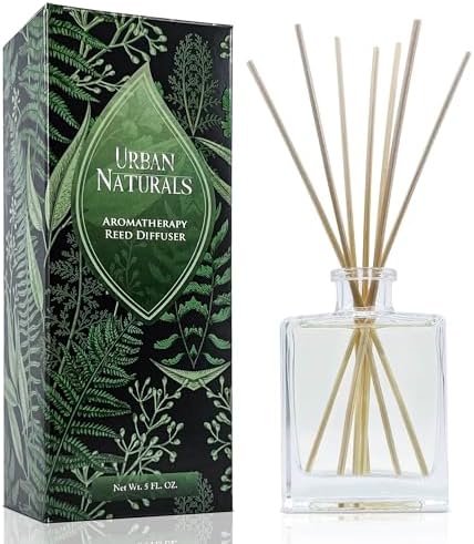 Urban Naturals Reed Diffuser Set with Sticks, Oud - Bathroom Shelf Décor