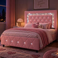 BarnFurin Twin Bed Frame with Headboard, Princess Twin Bed Frames for Kids