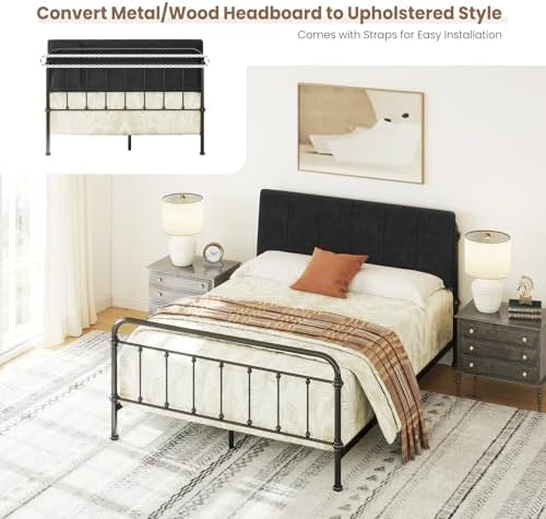 Full Size Headboard Only-No Assembly Required, Black