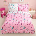 Joiedomi Kids Comforter Set Bedding Set for Boys Girls Super Soft Microfiber Bed in a Bag with Comforter Sheets Pillowcase Sham, Pink Princess, Full