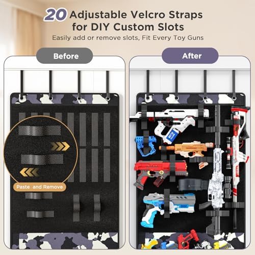 Mefirt Over the Door Storage for Nerf Guns, Hanging Toy Blasters Organizer