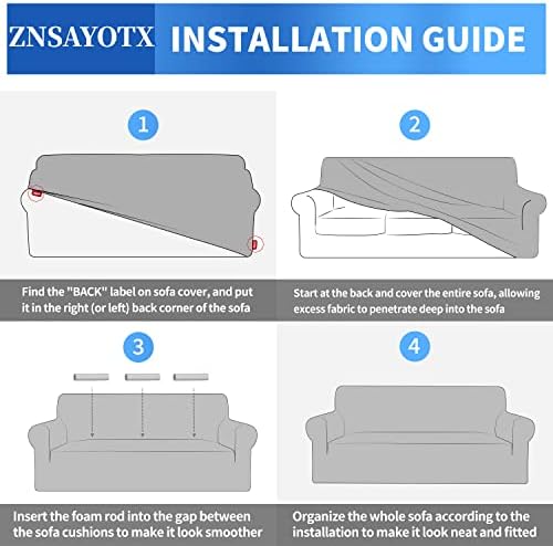 ZNSAYOTX 1 Piece Jacquard Couch Covers for 2 Cushion Couch High Stretch Loveseat Slipcover for Pets Dogs Anti Slip Love Seat Sofa Slipcover Furniture Protector (Loveseat, Wine Red)