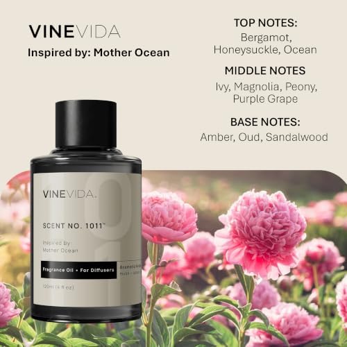 VINEVIDA (4oz) Hotel Fragrance Diffuser Oil - Hotel Scents Diffusers for Home - Cold Air Diffuser Oil - Hotel Scent Essential Oil - Scent No.1011 Inspired by Mother Ocean