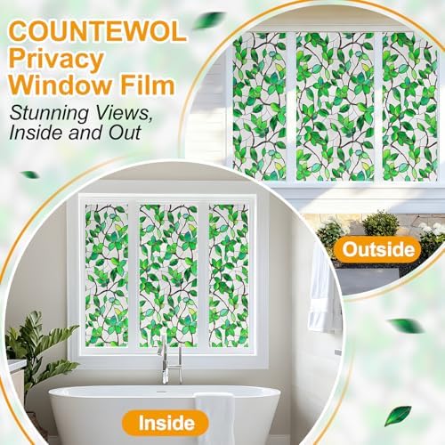 Frosted Privacy Window Film Static Cling Decorative Glass Film35.4x78.7in