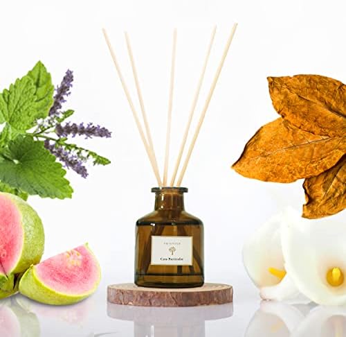 PRISTINE Casa Particular/Inspired by Wyndham Reed Diffuser for Home | Rich Blend of Tobacco Leaves, Sweetness of Guava Reed Diffuser Set, Oil & Reed Diffuser Sticks | Home & Office Decor