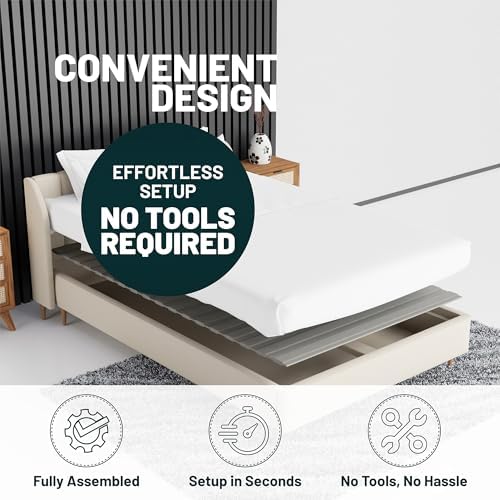 Treaton, 0.75-Inch Heavy Duty Horizontal Wooden Bunkie Board/Bed Slats, 72" x 54", Grey