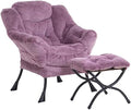 LITA Lazy Chair with Ottoman, Comfy Accent Reading Chair