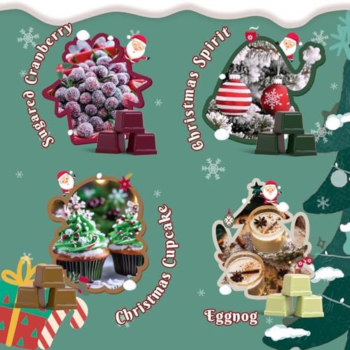 ARVIDSSON Christmas Scented Wax Melts, Holiday Soy Wax Cubes for Wax Warmer