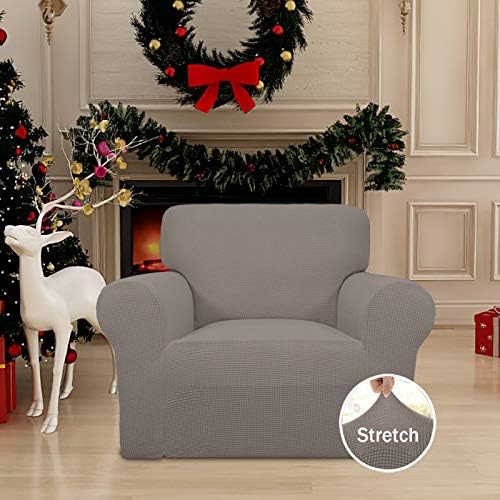 Easy-Going Stretch Chair Slipcover with Arm Washable Taupe