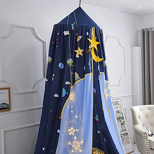 Mengersi Galaxy Bed Canopy Play Tent Mosquito Net,Lovely Castle Hanging House Decoration Reading Nook for Girls Boys