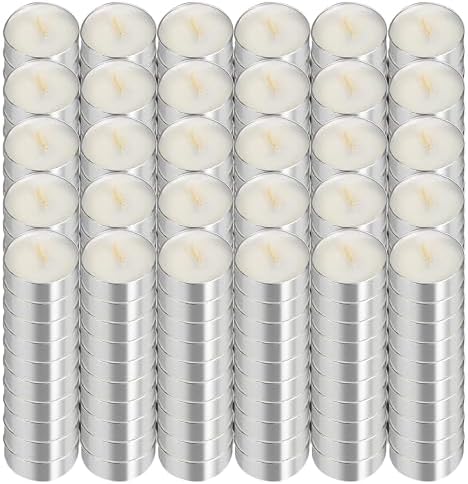 UNBREAKABLE - Tea Light Candles 300 Pack – Unscented Long Lasting 3 Hour Burn – White Smokeless Tealights for Decoration, Holiday, Party, Wedding, Home Use