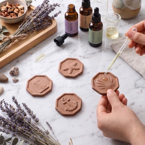 AceOrbit 4 Pcs Ceramic Passive Diffuser for Essential Oil Non Electric