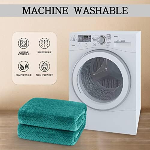 inhand Fleece Throw Blanket, Super Soft Fuzzy Blanket for Couch Sofa Bed Office, Cozy Plush Fleece Blanket Throw Size, Washable Lightweight Flannel Blankets Throw for All Season(50”x60”,Teal)
