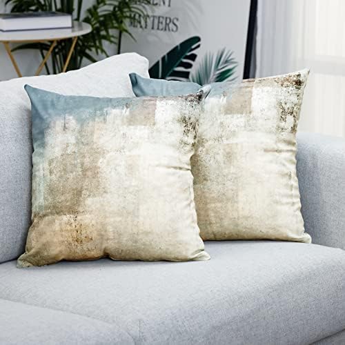 Throw Pillow Covers for Couch, 18x18 Inch, Set of 2, Beige Grey