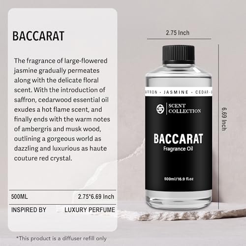 Luxury Hotel Scent Baccarat Hotel 500ml/16.9Fl oz Waterless Essential Oil