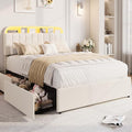 GarveeHome Queen Bed Frame, Platform Bed with Storage Headboard & Drawers
