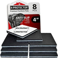 Non Slip Furniture Pads X-PROTECTOR - 8 PCS 4" - Premium Furniture Grippers