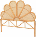 Bali & pari Flower Modern Bohemian Honey Rattan King Size Standalone Headboard