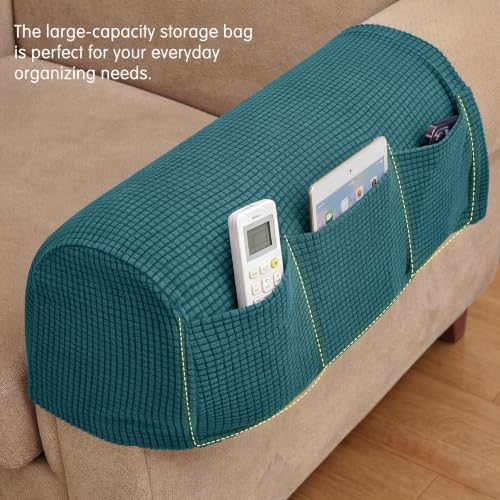 SUBRTEX Stretch Couch Arm Covers Set of 2, Non-Slip Sofa Armrest Slipcovers